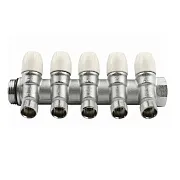 Коллектор Tiemme 3/4 ВР(г) х 5 выходов 1/2 НР(ш) х 3/4 НР(ш) регулируемый (1860010) Коллектор Tiemme 3/4 ВР(г) х 5 выходов 1/2 НР(ш) х 3/4 НР(ш) регулируемый (1860010)