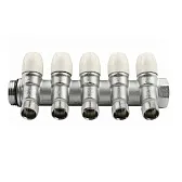 Коллектор Tiemme 3/4 ВР(г) х 5 выходов 1/2 НР(ш) х 3/4 НР(ш) регулируемый (1860010) Коллектор Tiemme 3/4 ВР(г) х 5 выходов 1/2 НР(ш) х 3/4 НР(ш) регулируемый (1860010)