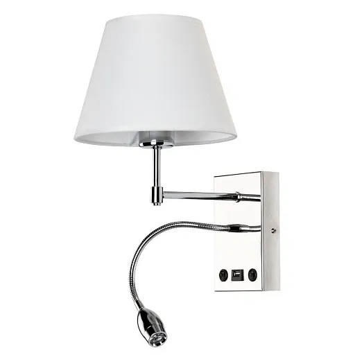 Бра Arte Lamp Elba Е27 60 Вт 220 В хром 3000К IP20 (A2581AP-2CC)