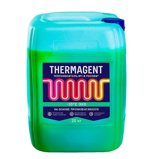 Теплоноситель Thermagent Eko -30 °С 20 кг на основе пропиленгликоля Теплоноситель Thermagent Eko -30 °С 20 кг на основе пропиленгликоля
