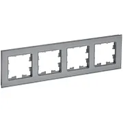 Рамка IEK Brite РУ-4-2-БрСе четырехместная серая (BR-M42-G-K03) Рамка IEK Brite РУ-4-2-БрСе четырехместная серая (BR-M42-G-K03)