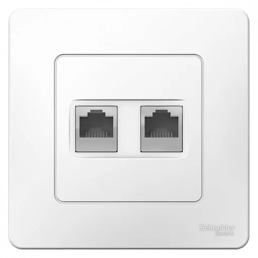 Розетка компьютерная Systeme Electric Blanca встраиваемая белая 2хRJ45 (BLNIS045451) Розетка компьютерная Systeme Electric Blanca встраиваемая белая 2хRJ45 (BLNIS045451)