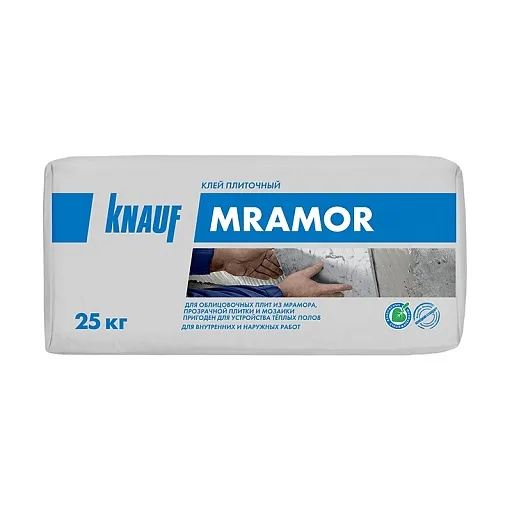 Клей для плитки, керамогранита, мозаики и камня Knauf Мрамор белый 25 кг Клей для плитки, керамогранита, мозаики и камня Knauf Мрамор белый 25 кг