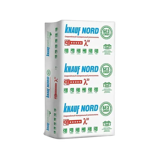 Утеплитель KNAUF NORD TS 033 1250x600x100 мм 4,5 кв. м