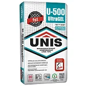 Клей для плитки/ керамогранита/ камня Unis U-500 UltraGel высокоэластичный армированный серый класс C2 TE S2 20 кг Клей для плитки/ керамогранита/ камня Unis U-500 UltraGel высокоэластичный армированный серый класс C2 TE S2 20 кг