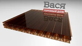 Сотовый поликарбонат BORREX 20 мм бронза