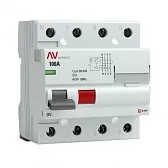 УЗО EKF Averes DV 100А 3P+N тип AC 30 мА 10 кА (rccb-4-100-30-ac-av)