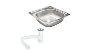 Мойка для кухни Ukinox Классика 48х48х14,5 см врезная с сифоном сталь (CLM480.480---4K OC/30980676) Мойка для кухни Ukinox Классика 48х48х14,5 см врезная с сифоном сталь (CLM480.480---4K OC/30980676)