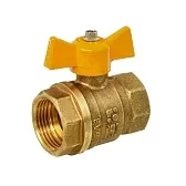 Кран шаровой газовый БАЗ 1 ВР(г) х 1 ВР(г) бабочка (БАЗ.А10.1.25.НГ.40)
