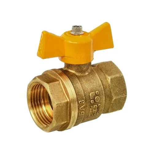 Кран шаровой газовый БАЗ 1 ВР(г) х 1 ВР(г) бабочка (БАЗ.А10.1.25.НГ.40)