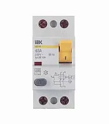 УЗО IEK Karat ВД1-63 63А 1P+N тип AC 30 мА 4,5 кА (MDV10-2-063-030)