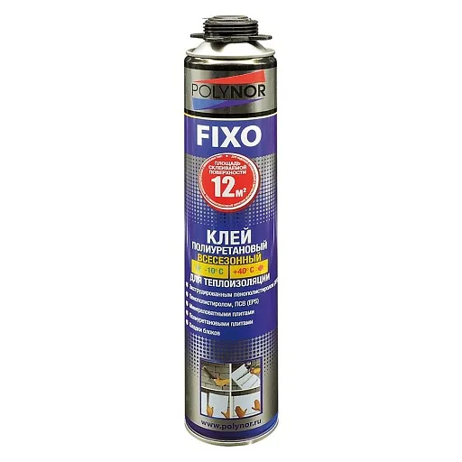 Клей для теплоизоляции профессиональный Polynor Fixo 850 мл Клей для теплоизоляции профессиональный Polynor Fixo 850 мл