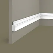 Рейка торцевая из экополимера левая 50х18х2800 мм Cosca Decor ZL008 белая