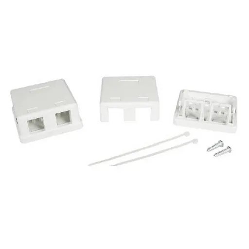 Коробка розеточная для модулей Keystone DKC RJ45 2 гнезда (RNW2WH)
