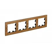 Рамка Systeme Electric AtlasDesign Nature четырехместная бамбук (ATN353204)