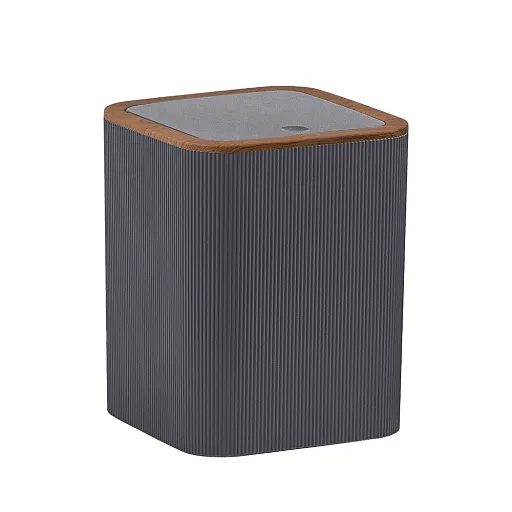 Ведро для мусора Fixsen Fog Gray с крышкой 5 л пластик серое Ведро для мусора Fixsen Fog Gray с крышкой 5 л пластик серое