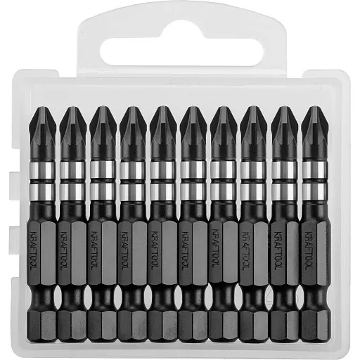 Бита Kraftool Impact PZ2 50 мм ударная (10 шт.) (26193-2-50-S10) Бита Kraftool Impact PZ2 50 мм ударная (10 шт.) (26193-2-50-S10)