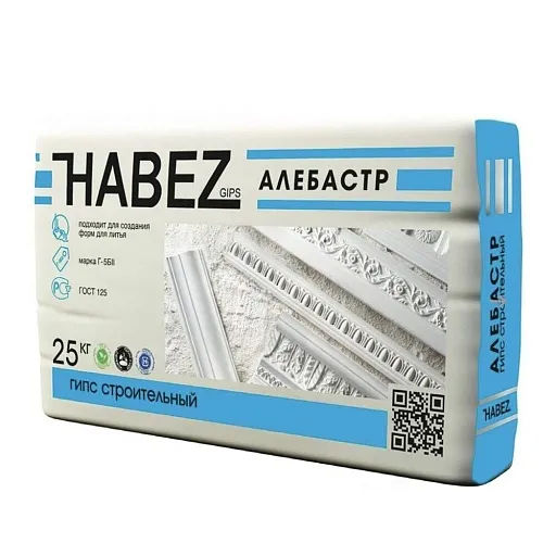 Гипс строительный алебастр Habez Г-5 25 кг Гипс строительный алебастр Habez Г-5 25 кг