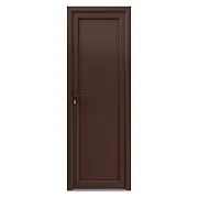 Металлопластиковая дверь VEKA 2050х600 мм алюминиевый порог коричневая левая глухая