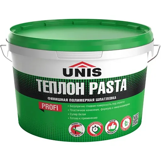 Шпатлевка финишная Unis Pasta Теплон полимерная 5 кг Шпатлевка финишная Unis Pasta Теплон полимерная 5 кг