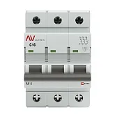 Автоматический выключатель модульный EKF Averes AV-6 3Р 16А тип C 6 кА 400 В (mcb6-3-16C-av)