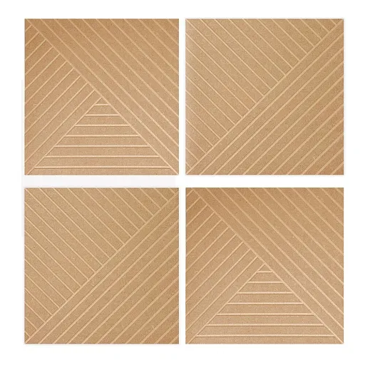 Панель стеновая МДФ под покраску бежевая FB trend Лучи 500х500 мм (4 шт.)