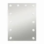 Зеркало настенное с лампочками Anabel 600х800 мм гримерное белое Зеркало настенное с лампочками Anabel 600х800 мм гримерное белое