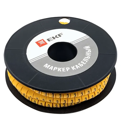 Маркеры кабельные (клипсы) EKF PROxima 3-4,2 мм цифра 3 желтые (500 шт.) (plc-KM-4-3) Маркеры кабельные (клипсы) EKF PROxima 3-4,2 мм цифра 3 желтые (500 шт.) (plc-KM-4-3)