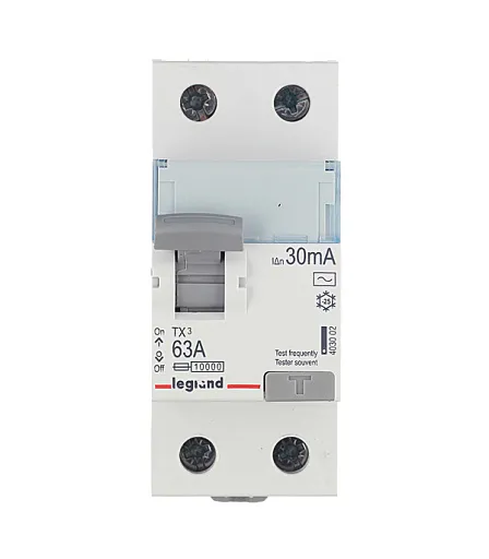 УЗО Legrand TX3 63А 1P+N тип AC 30 мА 10 кА (403002) УЗО Legrand TX3 63А 1P+N тип AC 30 мА 10 кА (403002)