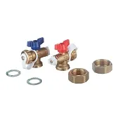 Тройник коллекторный 1" с воздухоотводчиком и с шаровым краном (UFH-ESK060303-M)