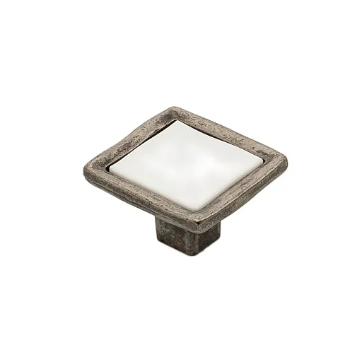 Ручка-кнопка мебельная Kerron Ceramic d31 мм металлическая с фарфоровой вставкой черненый старинный цинк (KF08-11 BAZ) Ручка-кнопка мебельная Kerron Ceramic d31 мм металлическая с фарфоровой вставкой черненый старинный цинк (KF08-11 BAZ)