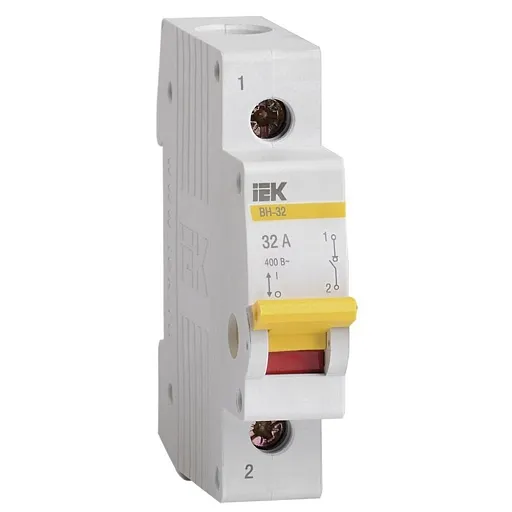 Выключатель нагрузки IEK Karat ВН-32 1P 32А 400 В на DIN-рейку (MNV10-1-032)