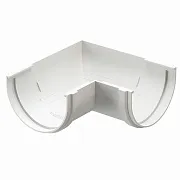 Угол желоба пластиковый d120 мм 90° Docke Standard пломбир RAL 9003 Угол желоба пластиковый d120 мм 90° Docke Standard пломбир RAL 9003
