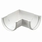 Угол желоба пластиковый d120 мм 90° Docke Standard пломбир RAL 9003 Угол желоба пластиковый d120 мм 90° Docke Standard пломбир RAL 9003