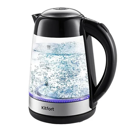 Электрический чайник Kitfort КТ-6125 1,7 л черный/хром