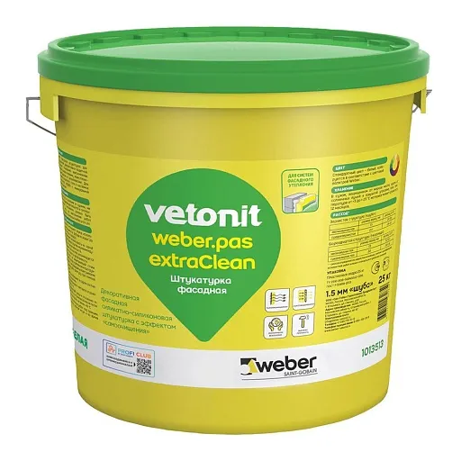 Штукатурка фасадная Vetonit Pas Extraclean силикатно-силиконовая короед 2 мм база 100А белая 25 кг Штукатурка фасадная Vetonit Pas Extraclean силикатно-силиконовая короед 2 мм база 100А белая 25 кг