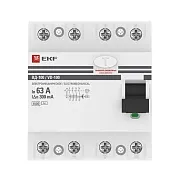 УЗО EKF PROxima ВД-100N 63А 4P тип AC 300 мА 6 кА (E1046M63300)