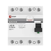 УЗО EKF PROxima ВД-100N 63А 4P тип AC 300 мА 6 кА (E1046M63300)
