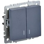 Выключатель IEK Brite ВС10-2-1-БрМ двухклавишный встраиваемый маренго с подсветкой (BR-V20-1-10-K35) Выключатель IEK Brite ВС10-2-1-БрМ двухклавишный встраиваемый маренго с подсветкой (BR-V20-1-10-K35)