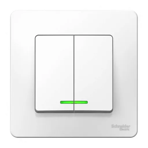 Выключатель Systeme Electric Blanca двухклавишный встраиваемый белый с подсветкой (BLNVS010511) Выключатель Systeme Electric Blanca двухклавишный встраиваемый белый с подсветкой (BLNVS010511)