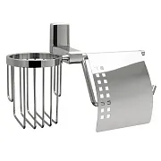 Держатель для туалетной бумаги WasserKraft Leine с крышкой металл/пластик хром (K-5059) Держатель для туалетной бумаги WasserKraft Leine с крышкой металл/пластик хром (K-5059)
