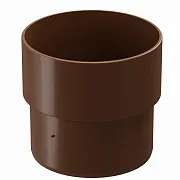 Муфта водосточной трубы пластиковая d80 мм Docke Standard светло-коричневая RAL 8017 Муфта водосточной трубы пластиковая d80 мм Docke Standard светло-коричневая RAL 8017