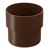 Муфта водосточной трубы пластиковая d80 мм Docke Standard светло-коричневая RAL 8017 Муфта водосточной трубы пластиковая d80 мм Docke Standard светло-коричневая RAL 8017