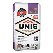 Клей для плитки/ керамогранита/ камня Unis U-100 PolymerGEL серый класс C2 TE 25 кг Клей для плитки/ керамогранита/ камня Unis U-100 PolymerGEL серый класс C2 TE 25 кг