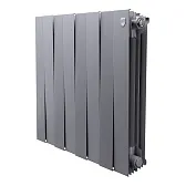 Радиатор биметаллический Royal Thermo Piano Forte 500 мм 8 секций 1" боковое подключение серебристый