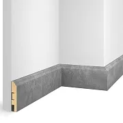 Плинтус МДФ напольный Cosca Decor VP07 бетон 80х16х2400 мм