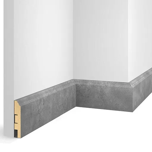 Плинтус МДФ напольный Cosca Decor VP07 бетон 80х16х2400 мм Плинтус МДФ напольный Cosca Decor VP07 бетон 80х16х2400 мм
