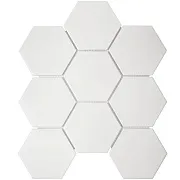 Мозаика Starmosaic Hexagon big белая керамическая 295х256х6 мм матовая Мозаика Starmosaic Hexagon big белая керамическая 295х256х6 мм матовая