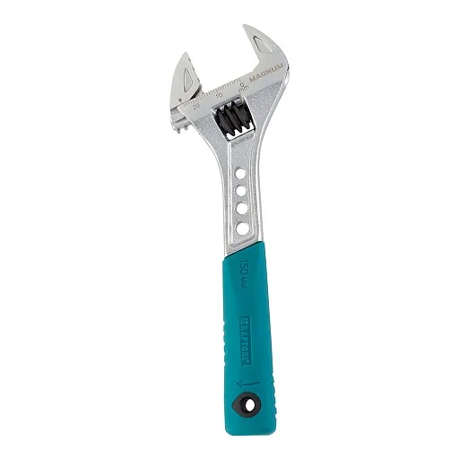 Ключ разводной изогнутый Kraftool Professional 150 мм с двухкомпонентной рукояткой Ключ разводной изогнутый Kraftool Professional 150 мм с двухкомпонентной рукояткой