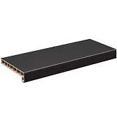 Подоконник ПВХ Moeller LD 40 400х2000х22 мм покрытие Elesgo черный матовый Подоконник ПВХ Moeller LD 40 400х2000х22 мм покрытие Elesgo черный матовый